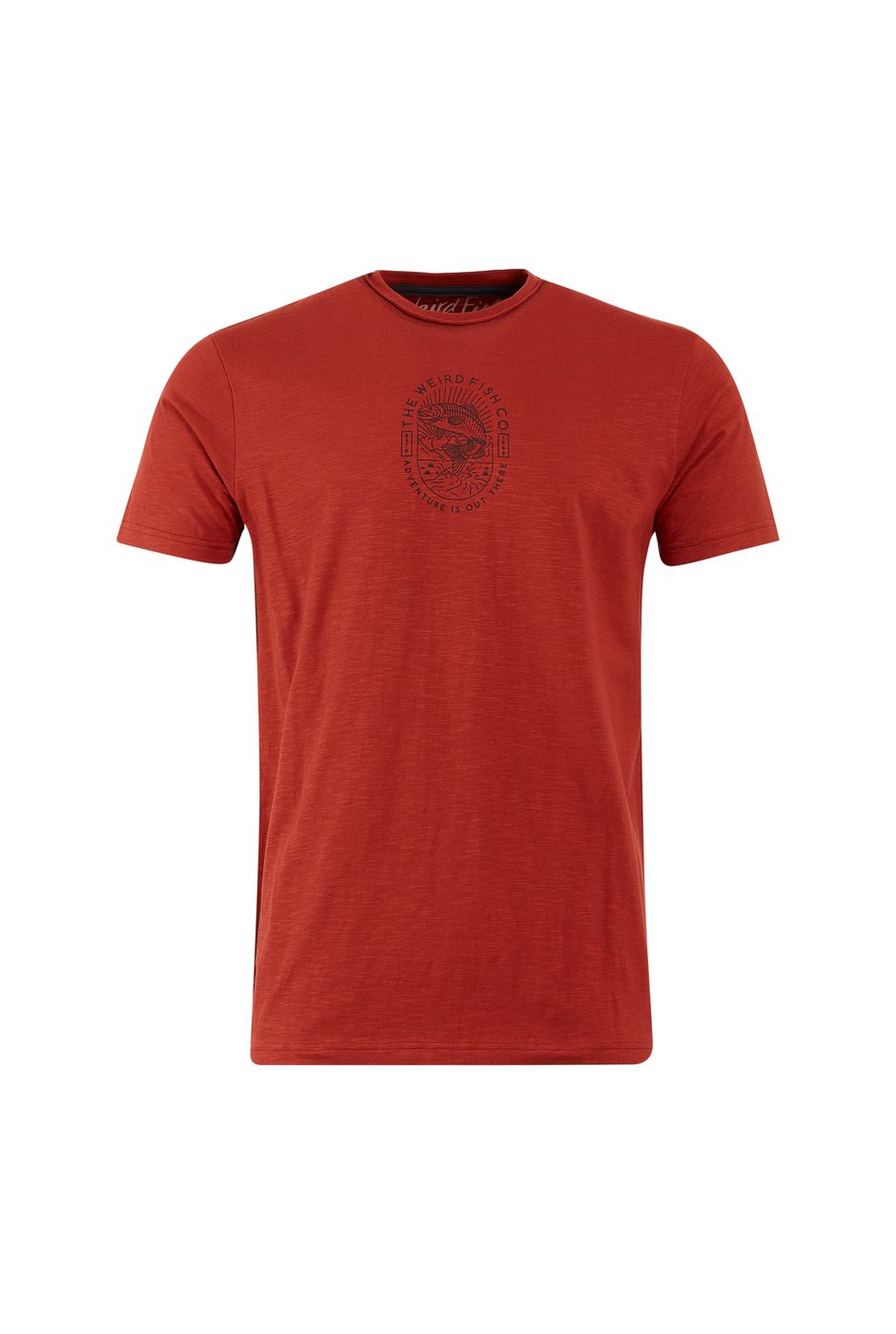 Upstream Organic Cotton Slub Branded Graphic T-Shirt Chilli Red