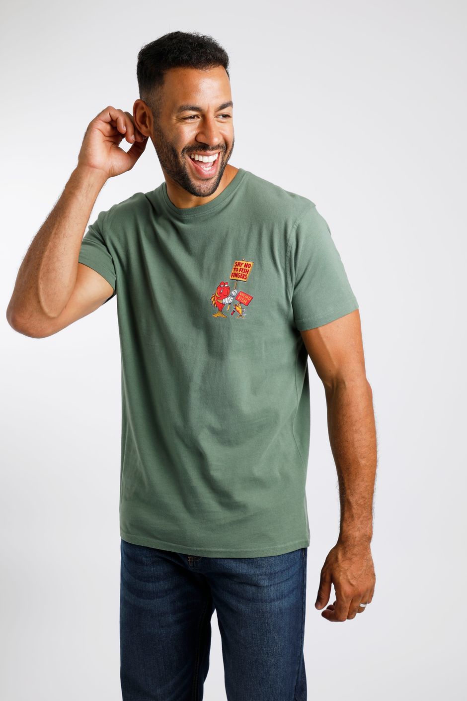 Placard Organic Cotton Artist T-Shirt Military Green