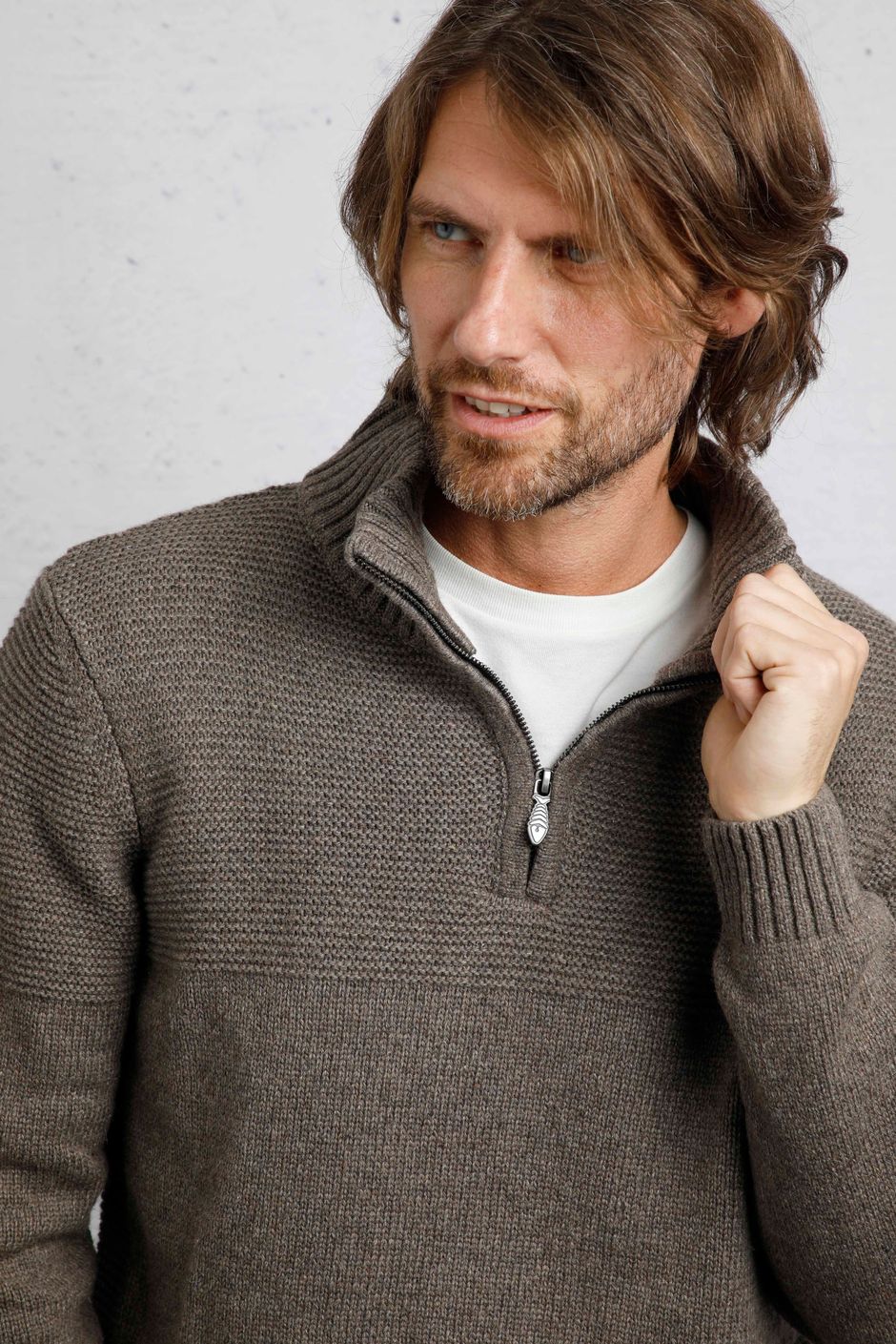 Burnaby 1/4 Zip Jumper Bronze