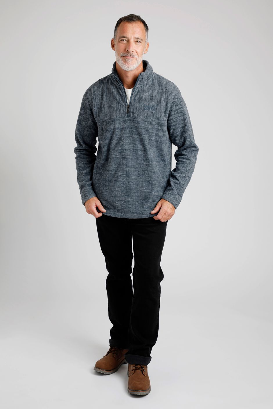 Yorba Recycled 1/4 Zip Fleece Uniform Blue
