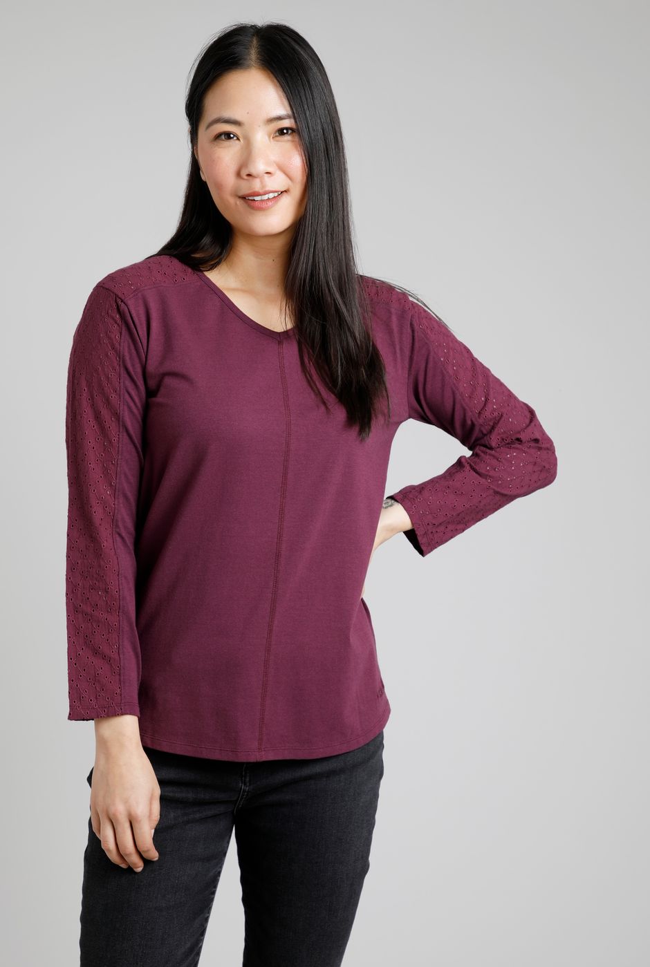 Copia Eco Long Sleeve T-Shirt Dark Violet