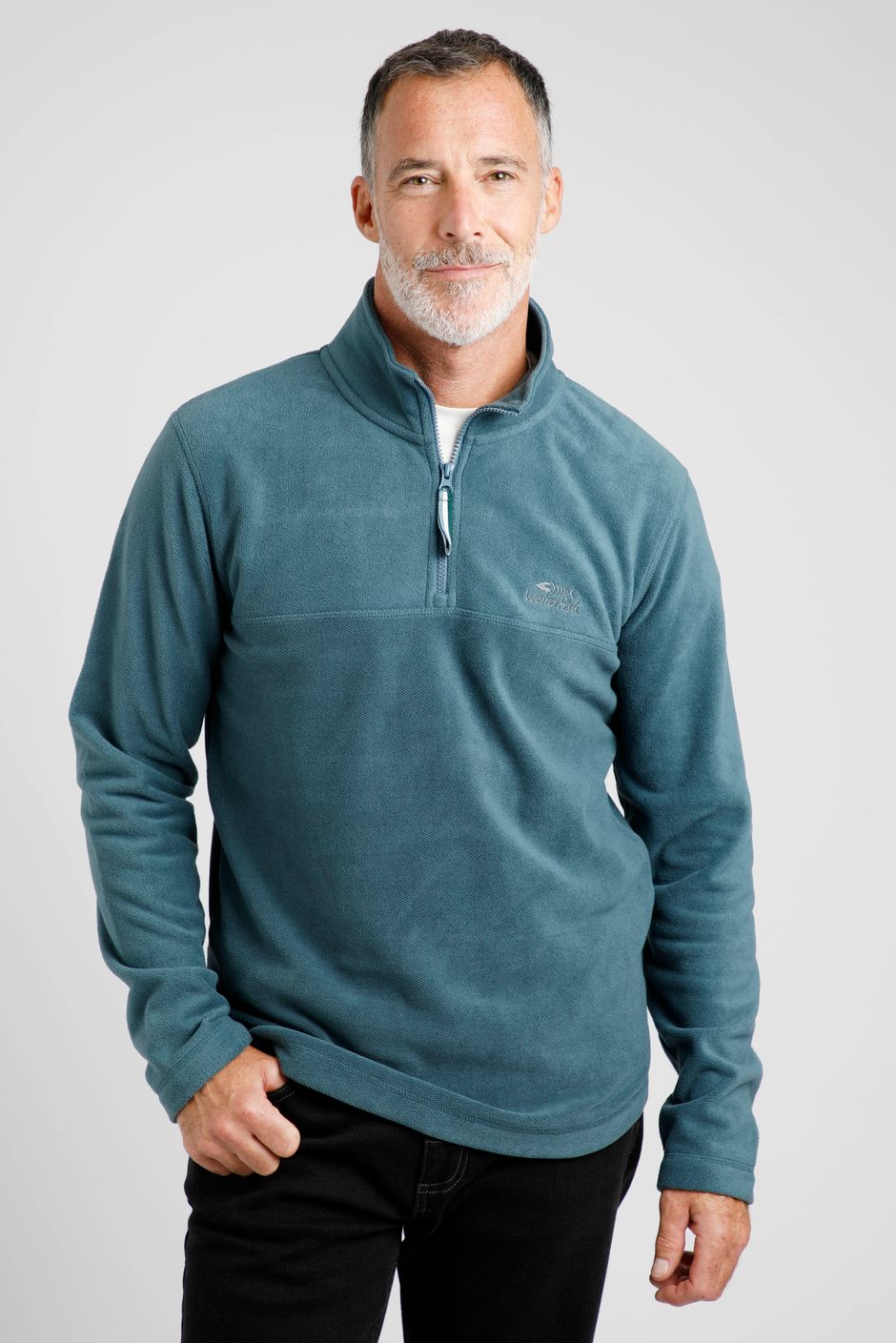 Nelson 1/4 Zip Birdseye Fleece Blue Mirage