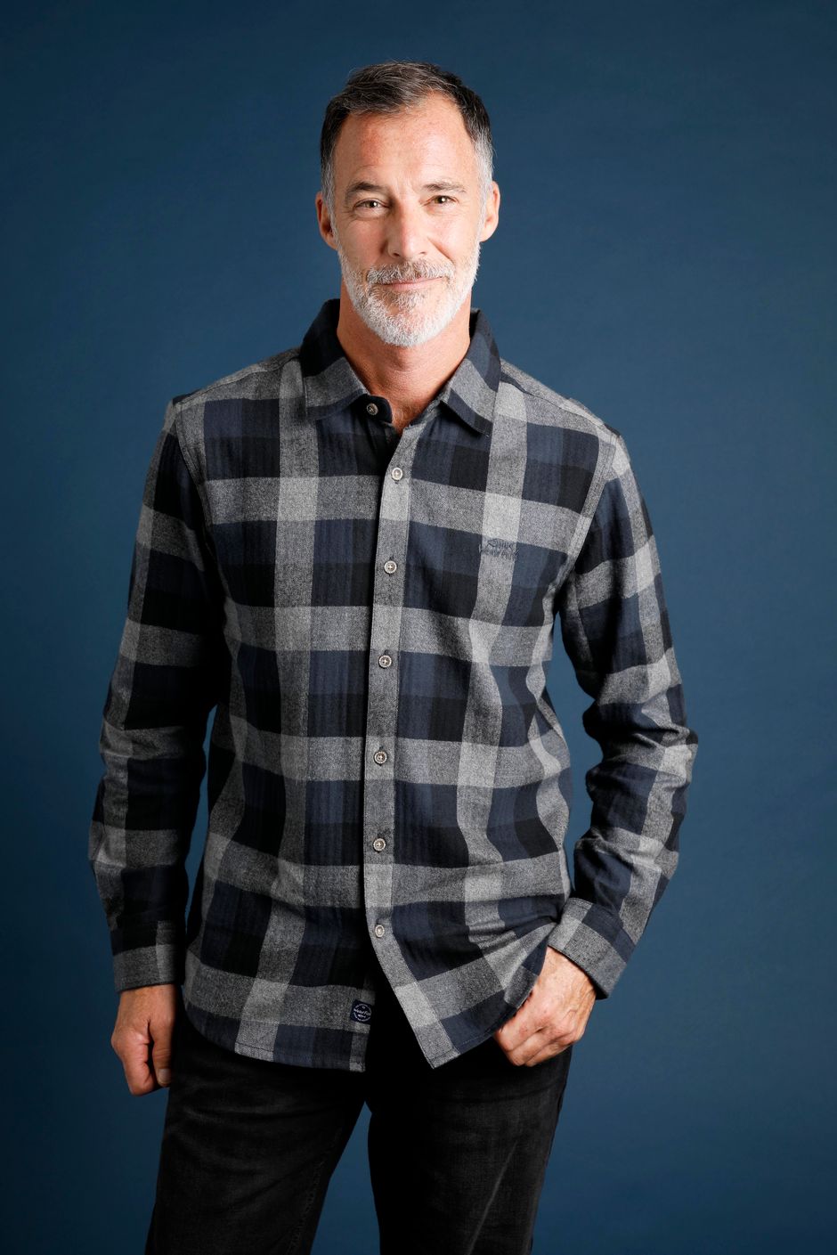 Lennox Long Sleeve Flannel Shirt Navy