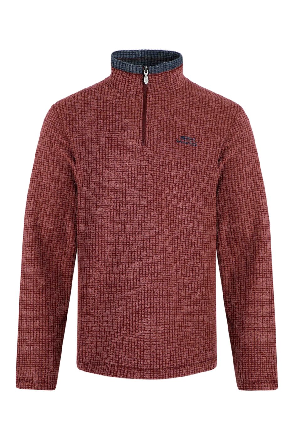 Newark Eco 1/4 Zip Grid Fleece Garnet