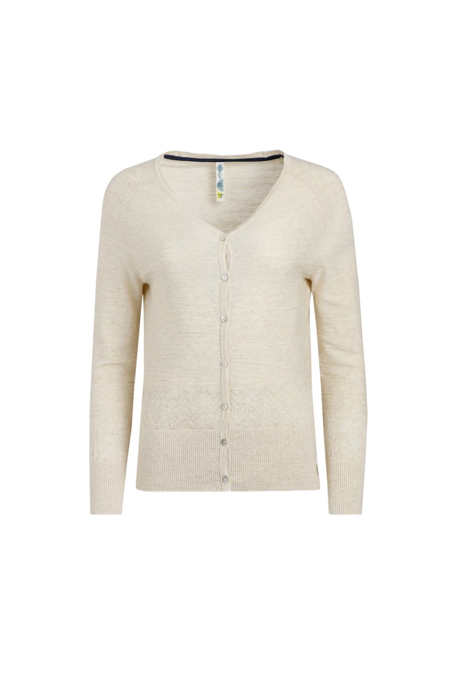 Curran Lightweight Cardigan Light Cream Weird Fish