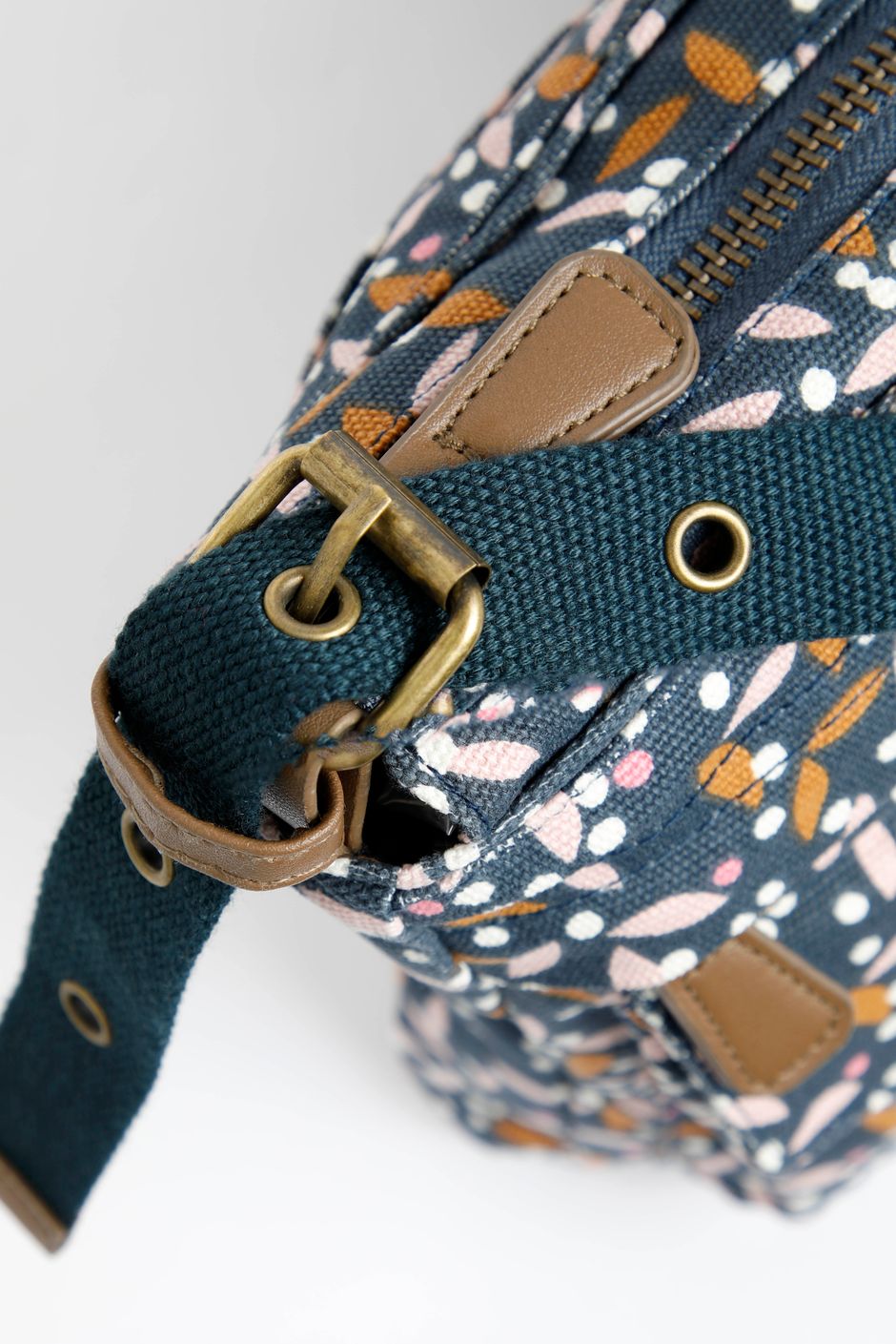 Dibley Canvas Cross Body Bag Dark Navy Weird Fish