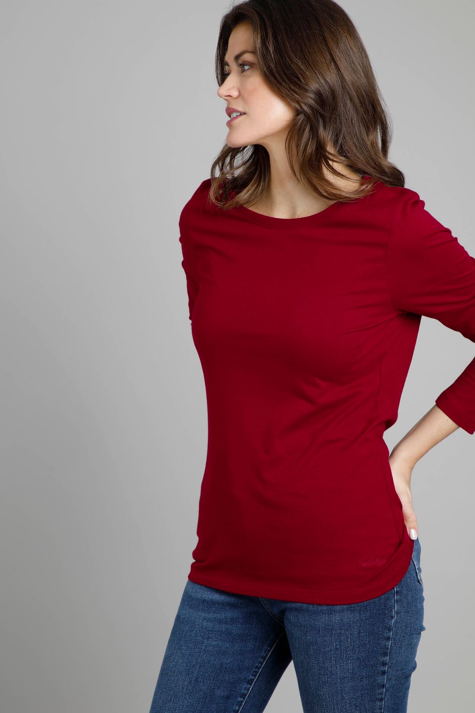 Clermont Outfitter Long Sleeve T-Shirt Garnet