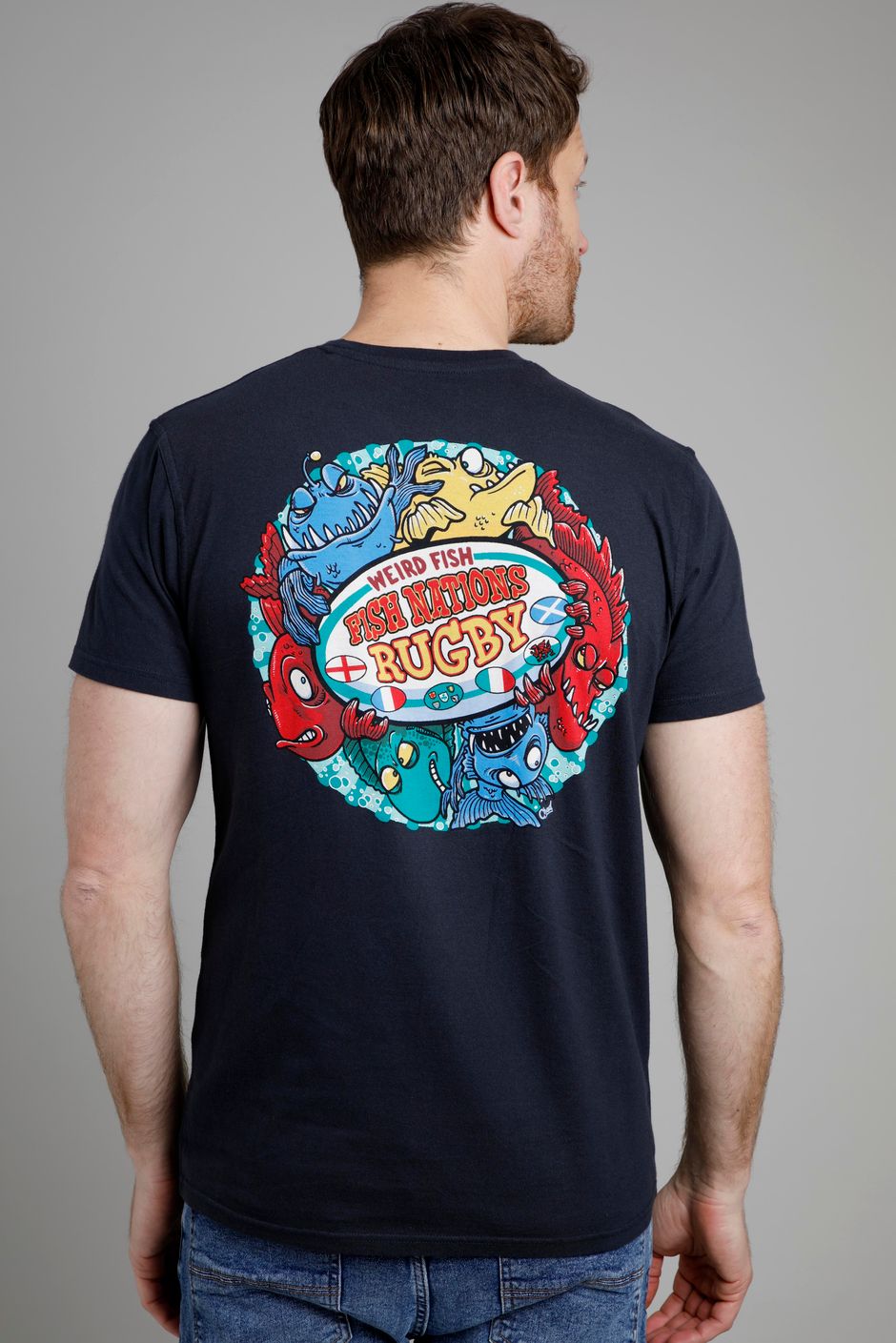 Fish Nations 23 Artist T-Shirt Navy