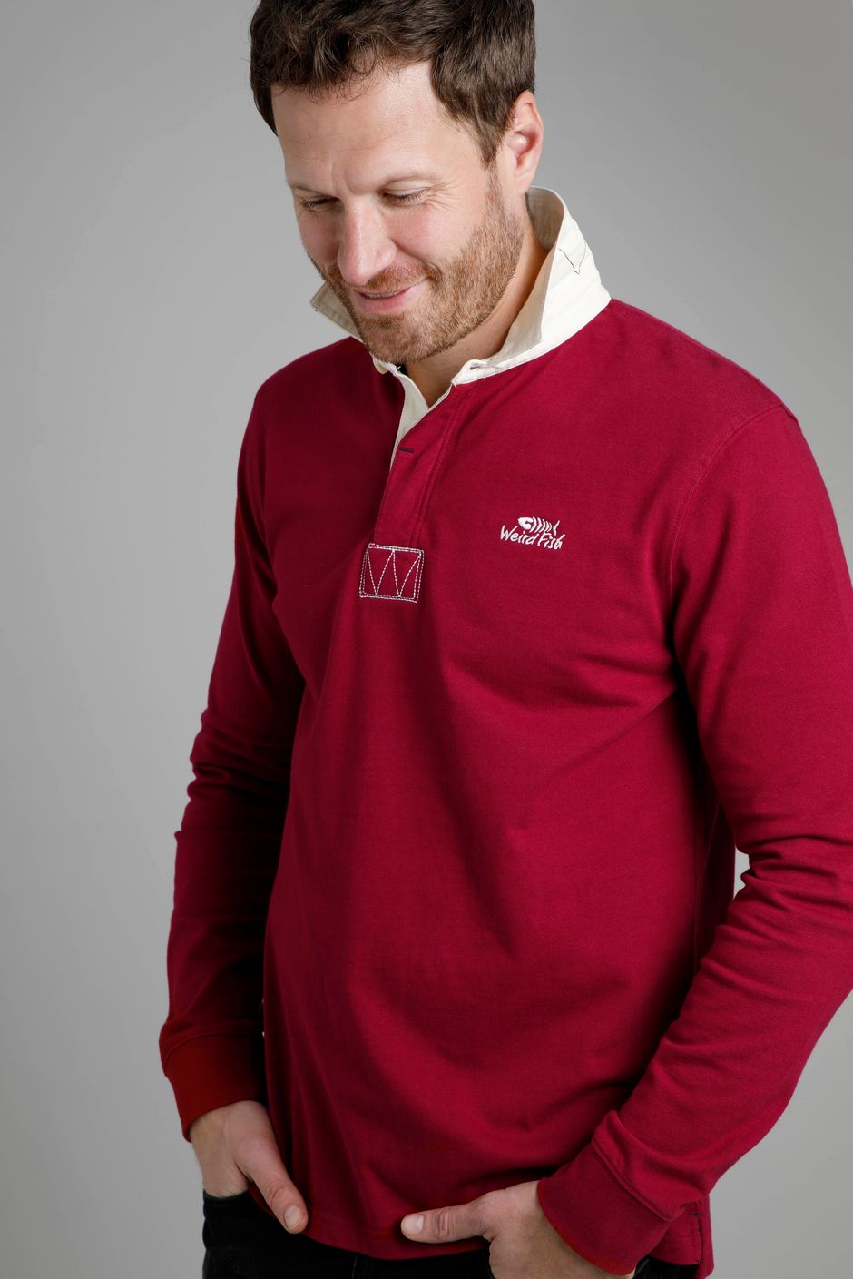 Fulshaw Organic Long Sleeve Rugby Shirt Garnet
