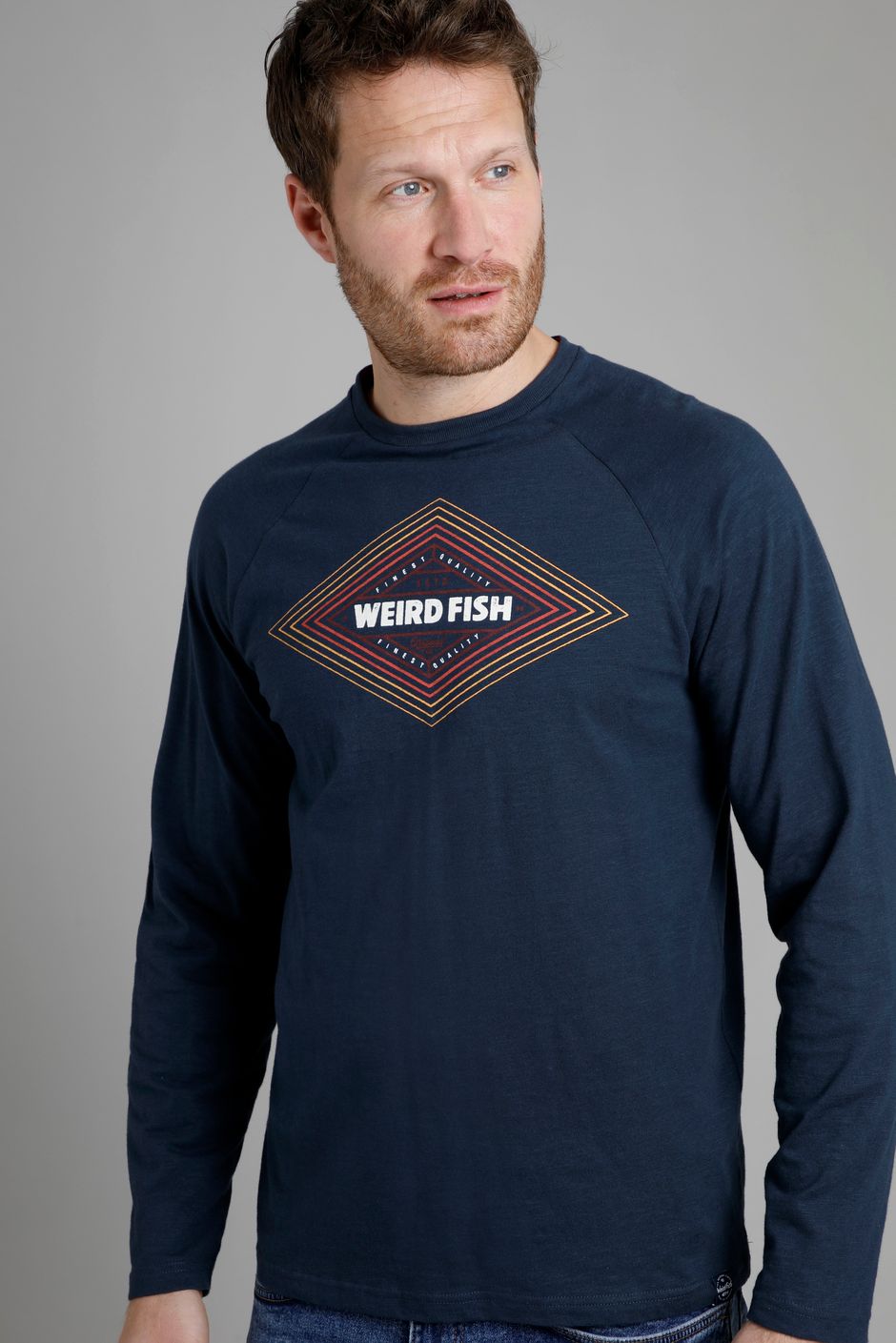 Perth Organic Long Sleeve T-Shirt Navy