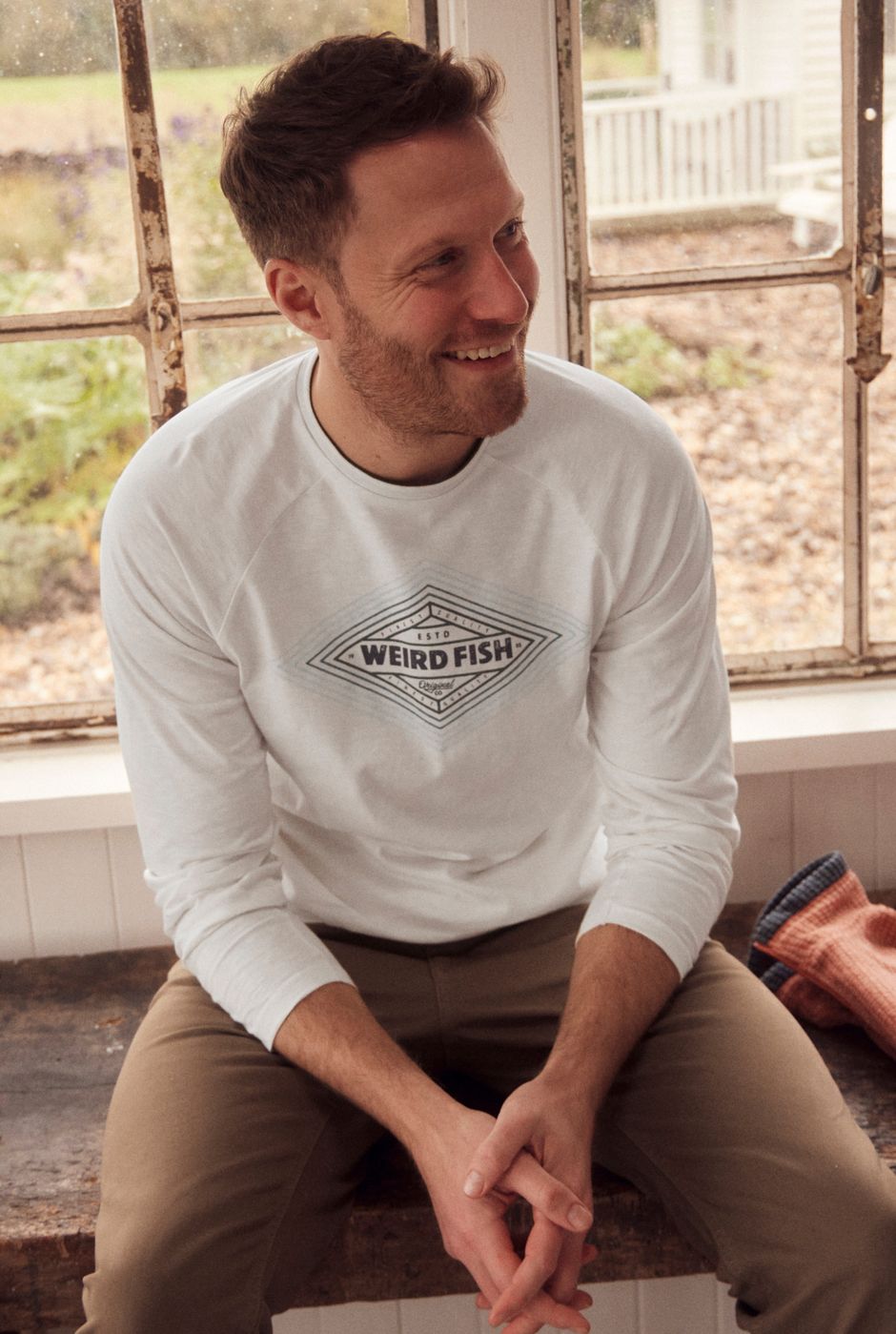 Perth Organic Long Sleeve T-Shirt Marshmallow