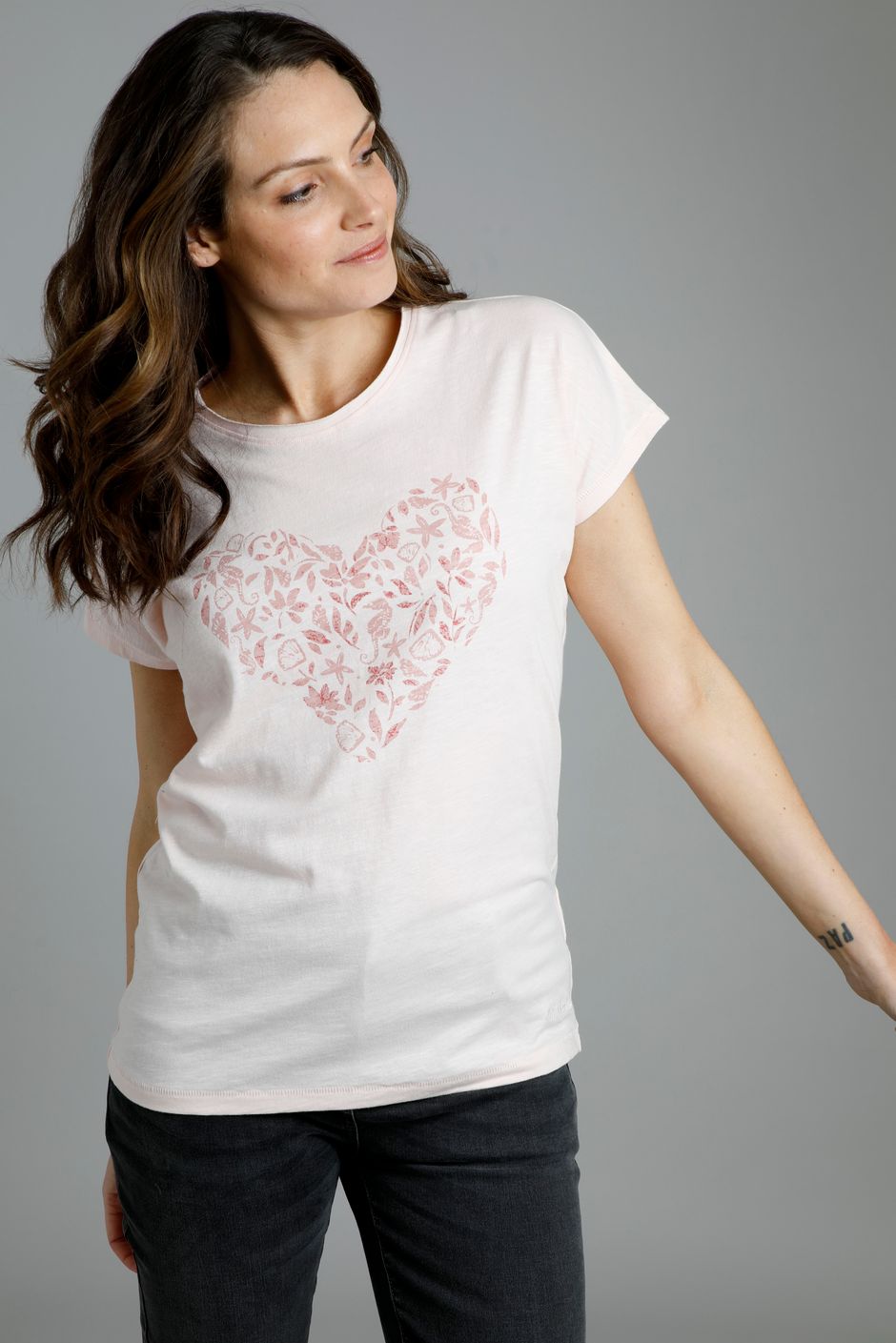 Liliana Organic Graphic T-Shirt Pale Pink