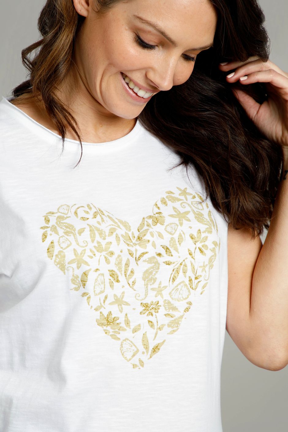 Liliana Organic Graphic T-Shirt White