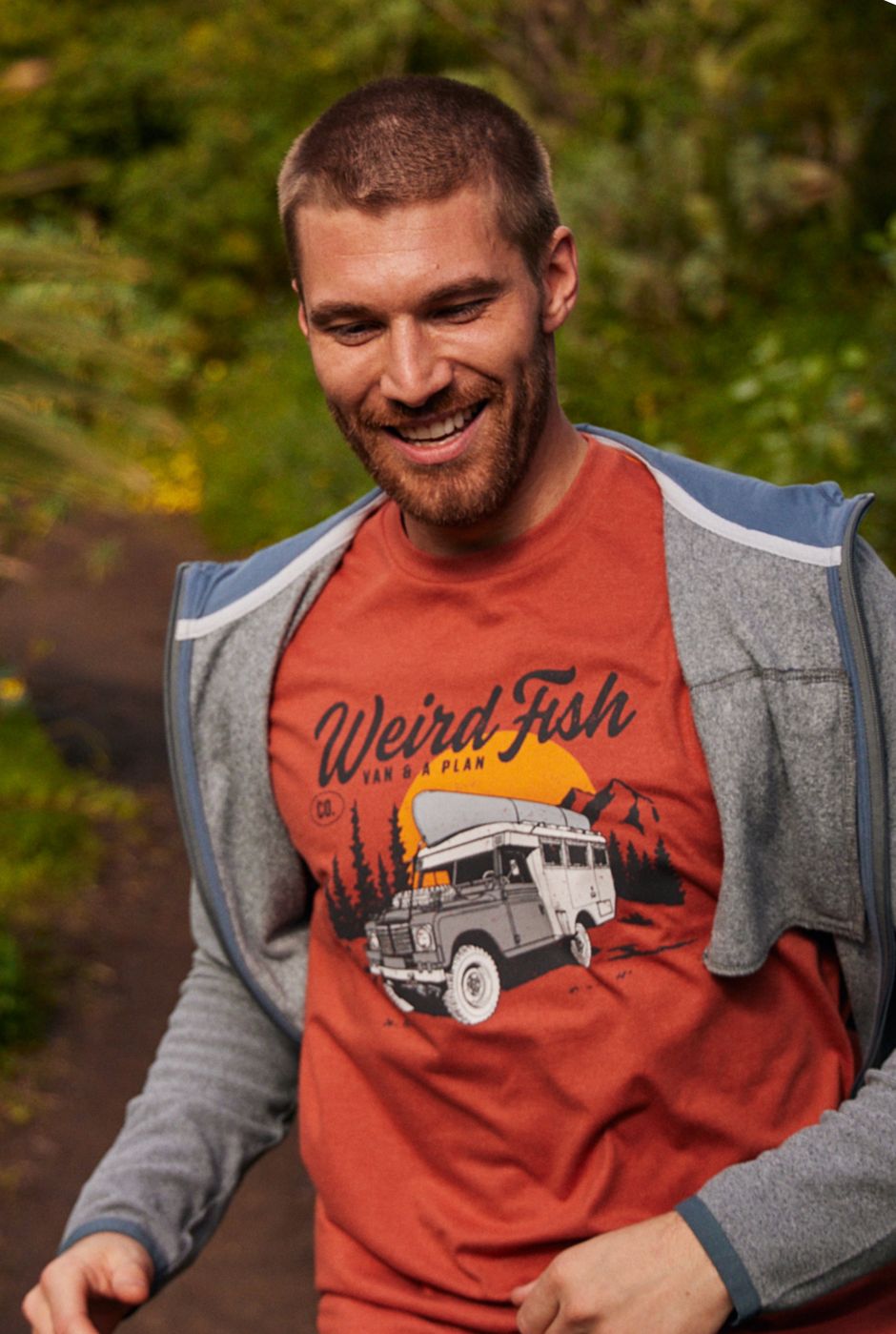 Van Life Eco Graphic T-Shirt Baked Clay