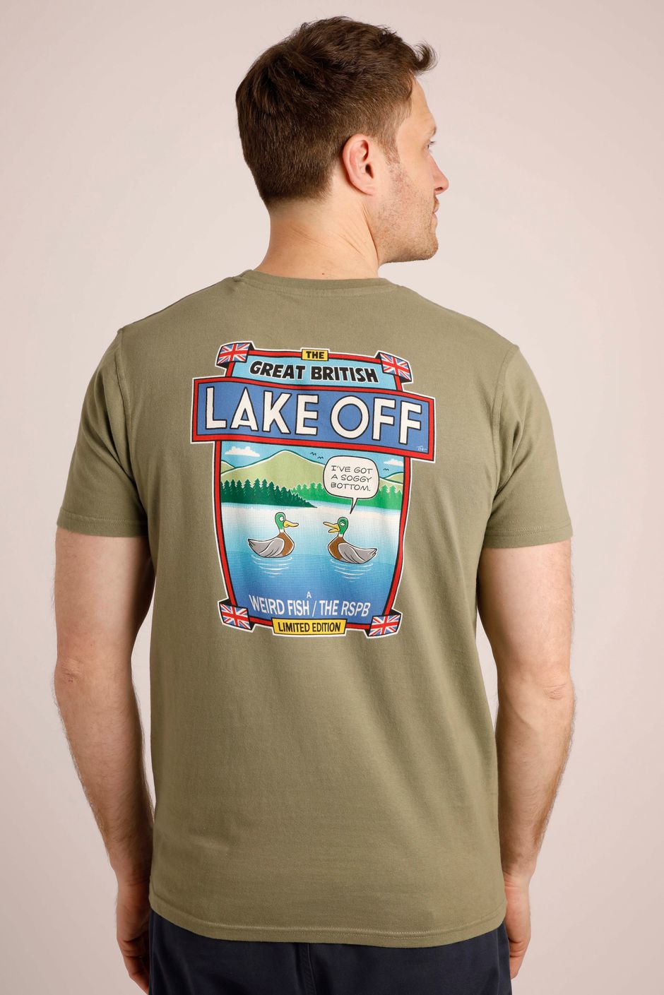 Lake Off Charity Artist T-Shirt RSPB Khaki