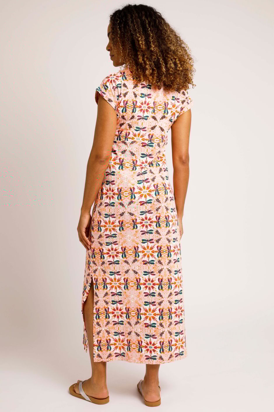 Maxi Abito In Viscosa Colore Blu - - 656AA-55X - Foto 5