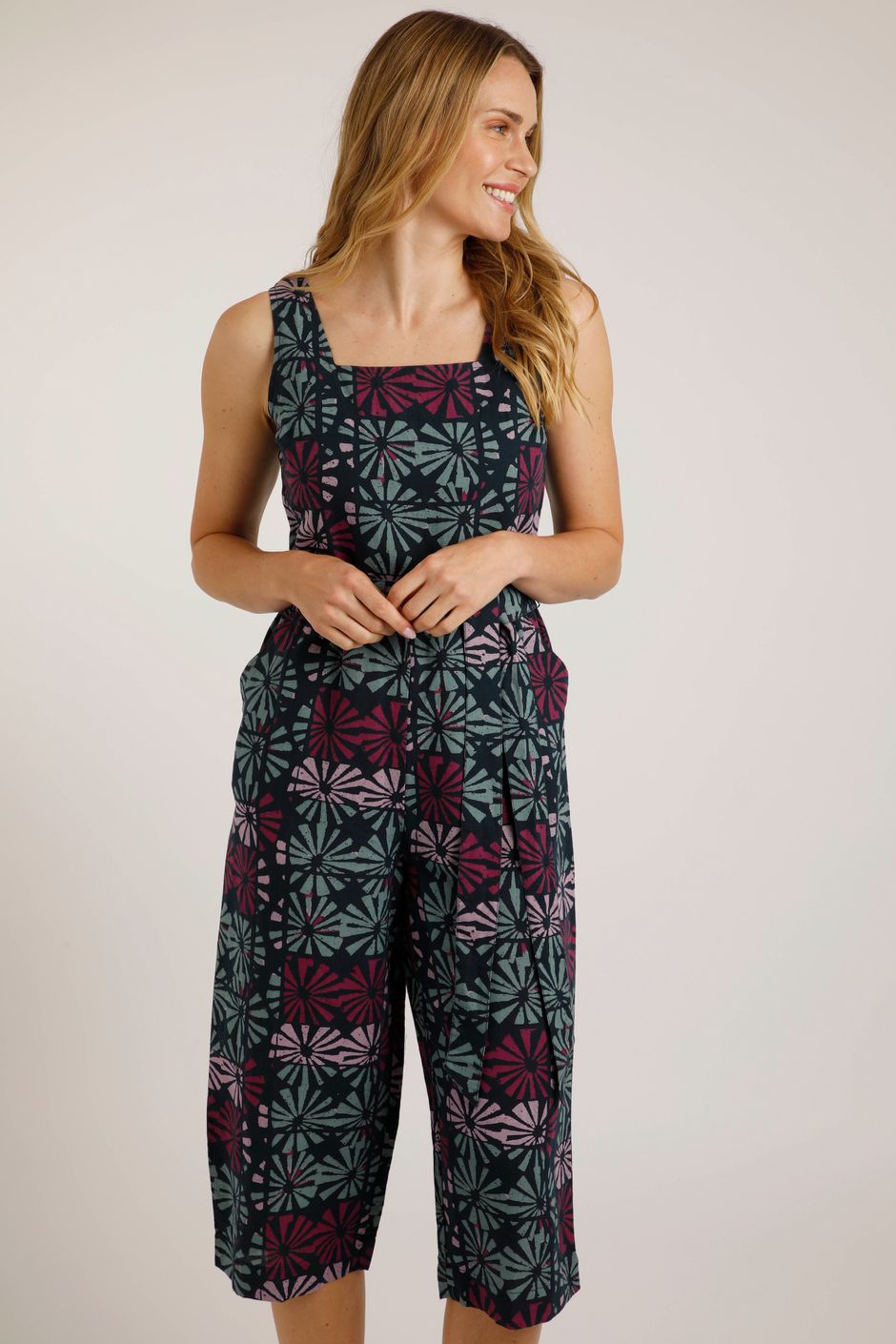 Konnie Linen Jumpsuit Navy Blue Weird Fish