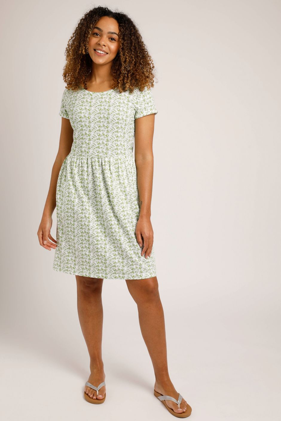 Libby Organic Jersey Dress Dusty White