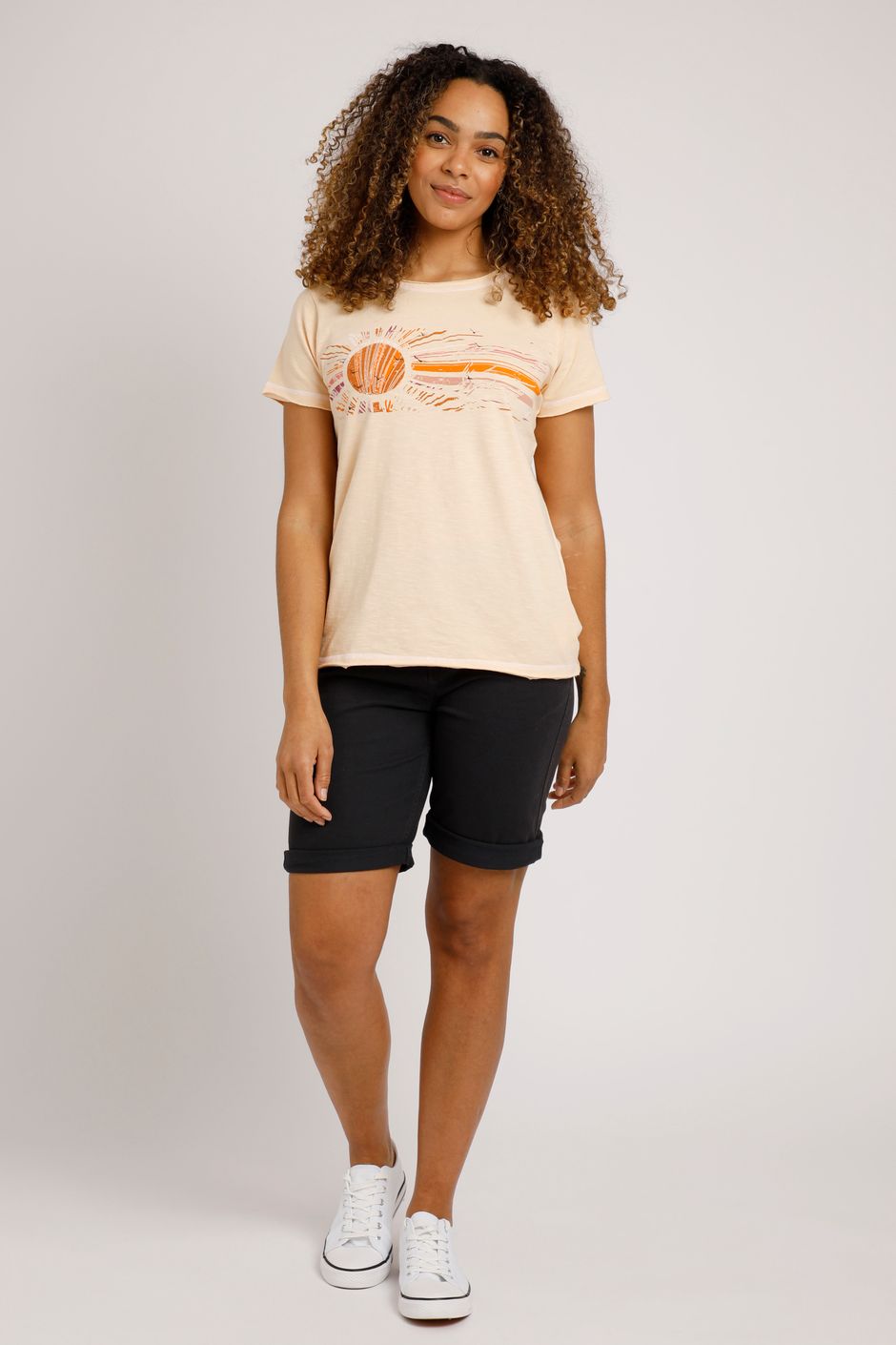 Rays Organic Graphic T-Shirt Peachblossom