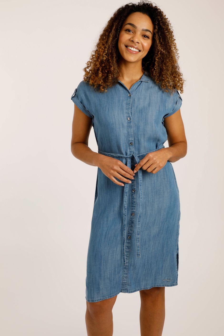 Adena Tencel™ Shirt Dress Denim | Weird Fish