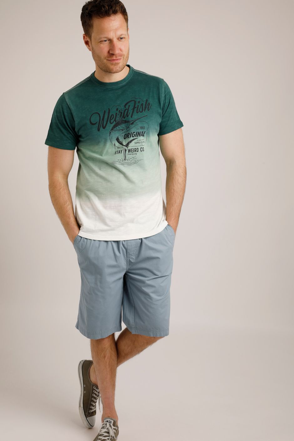 Marlin Dip Dye Graphic T-Shirt Mint