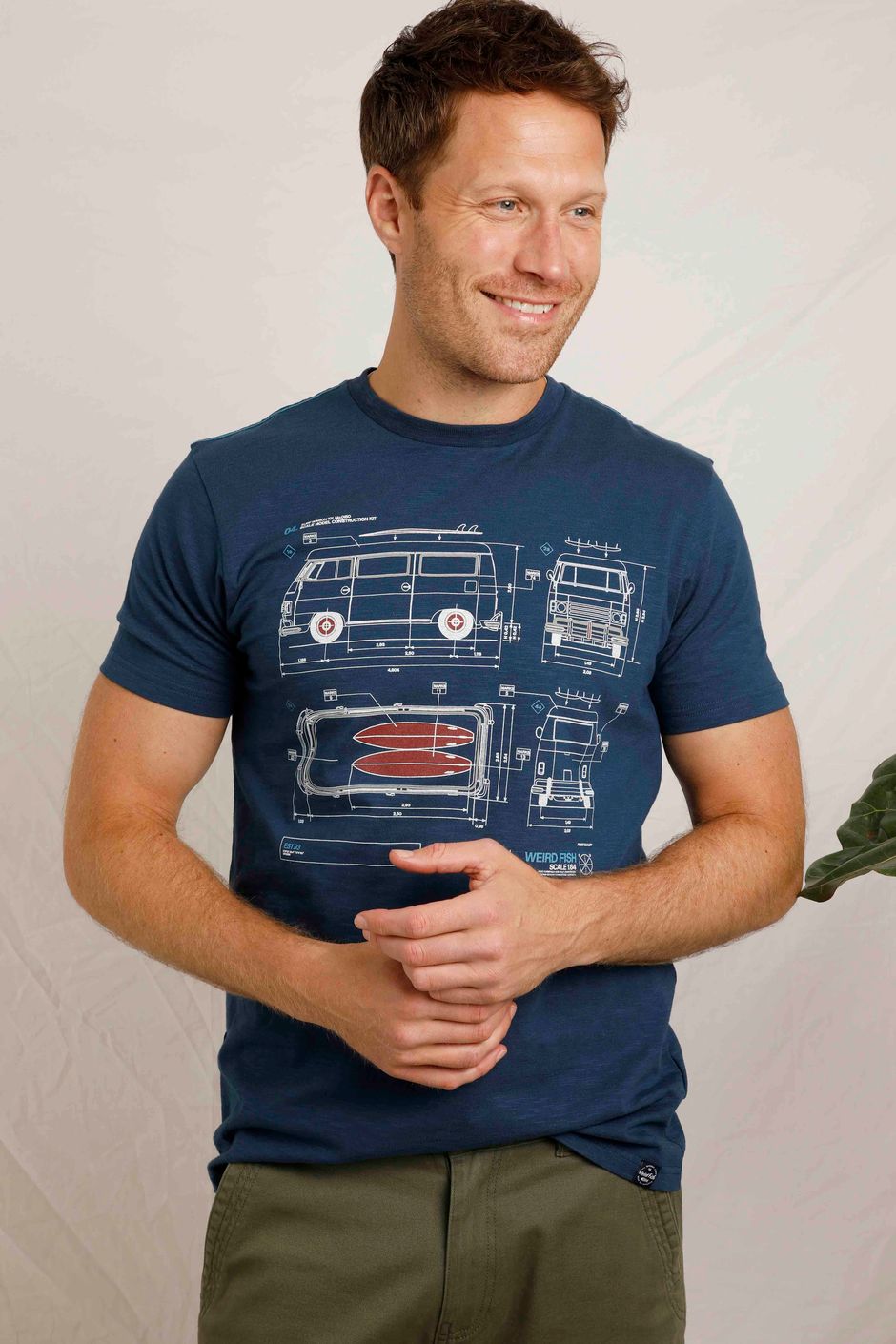 Van Kit Organic Graphic T-Shirt Federal Blue