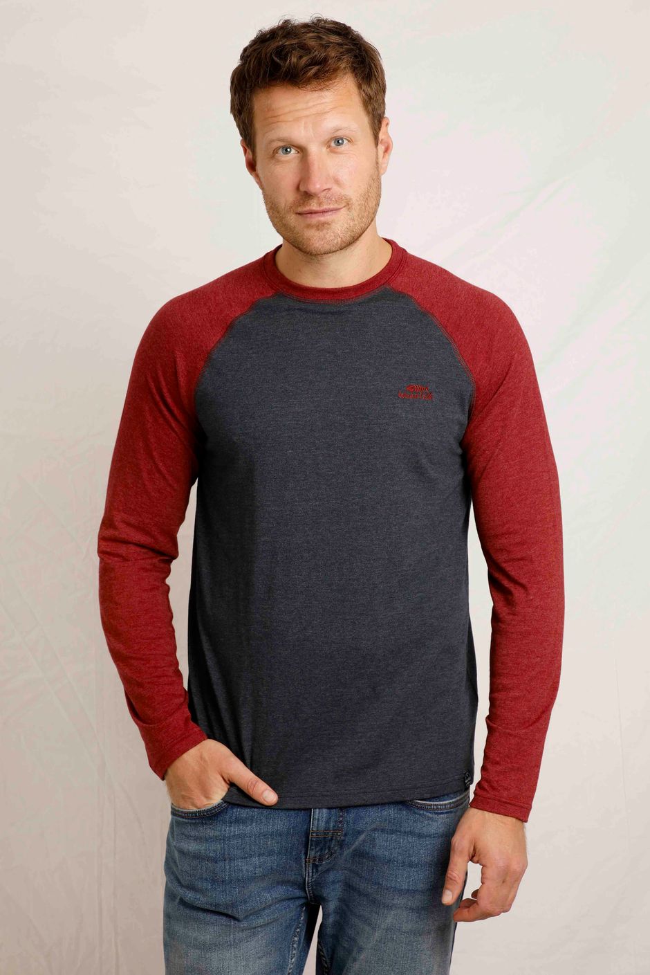 Chandler Long Sleeve Raglan T-Shirt Navy