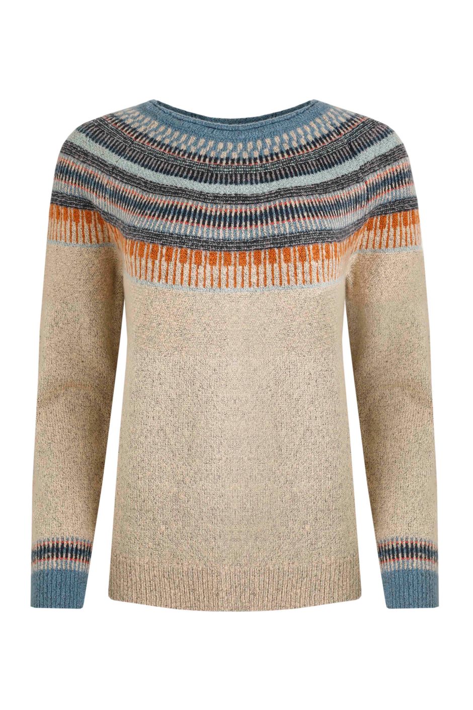 Lowell Patterned Fair Isle Jumper Chalk | Weird Fish