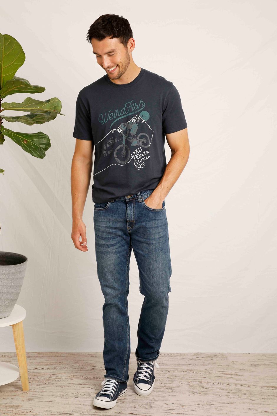 All Trails Organic Graphic T-Shirt Navy