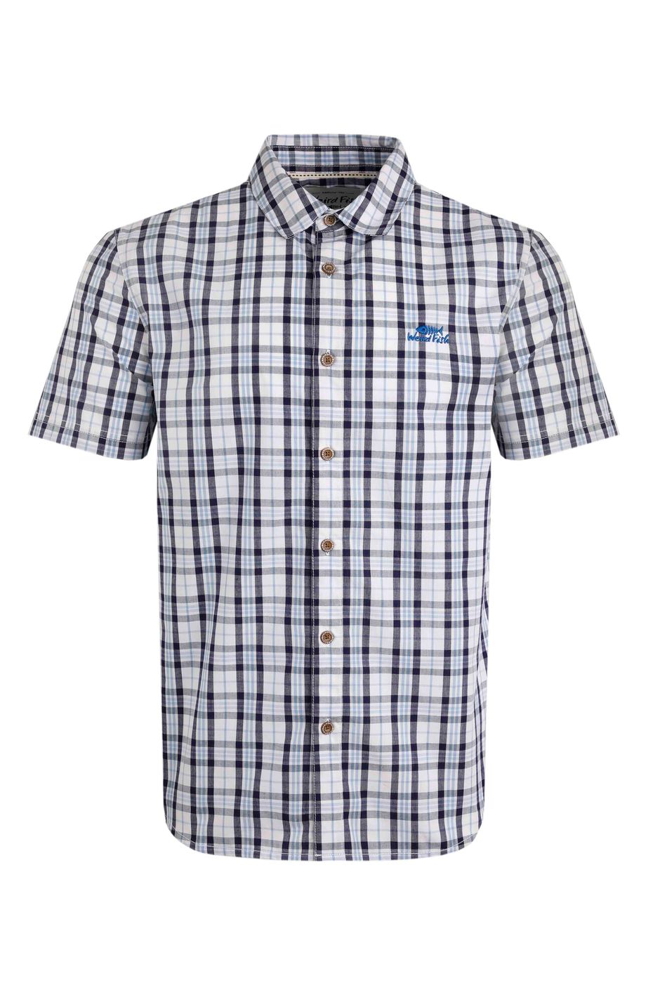 Judd Short Sleeve Check Shirt Blue Mirage