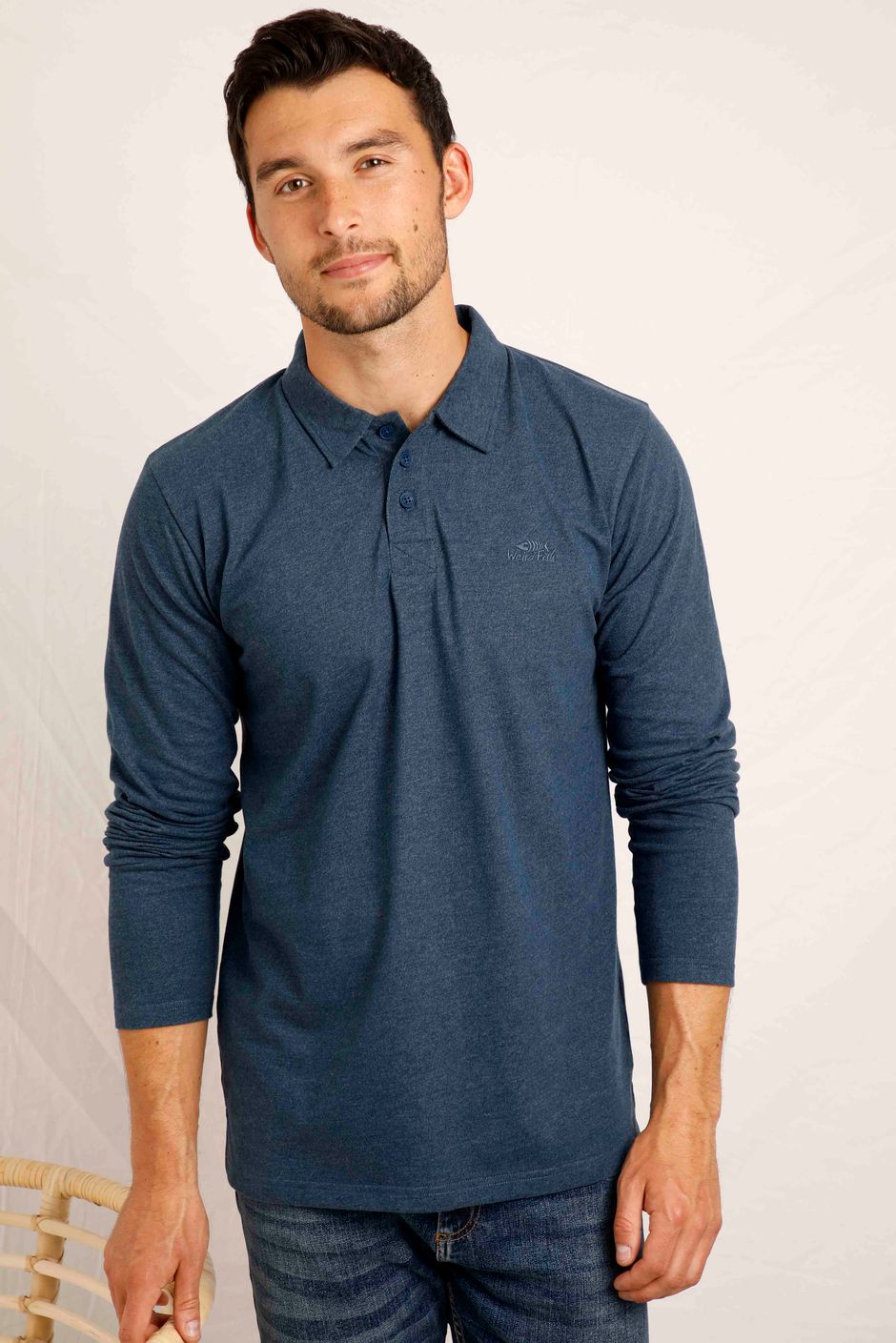 Jasper Long Sleeve Polo Shirt Federal Blue