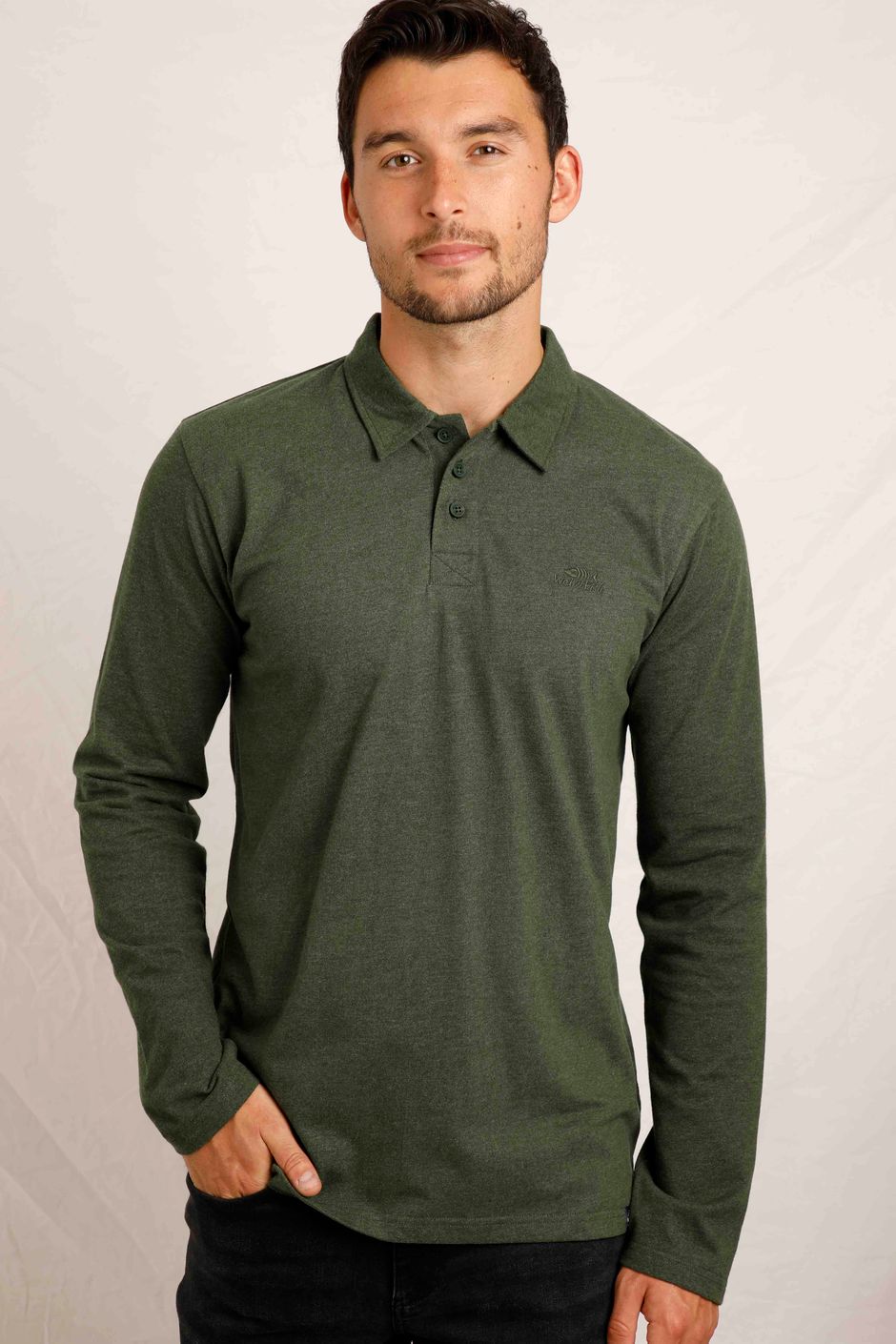 Jasper Long Sleeve Polo Shirt Duck Green